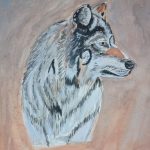 Wolf water color panting