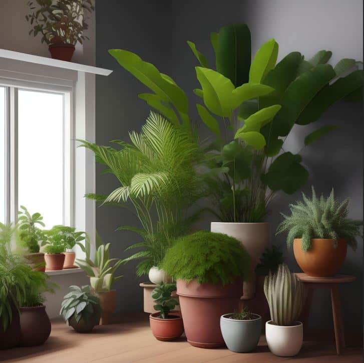Indoor plants watering, light and moisture chart